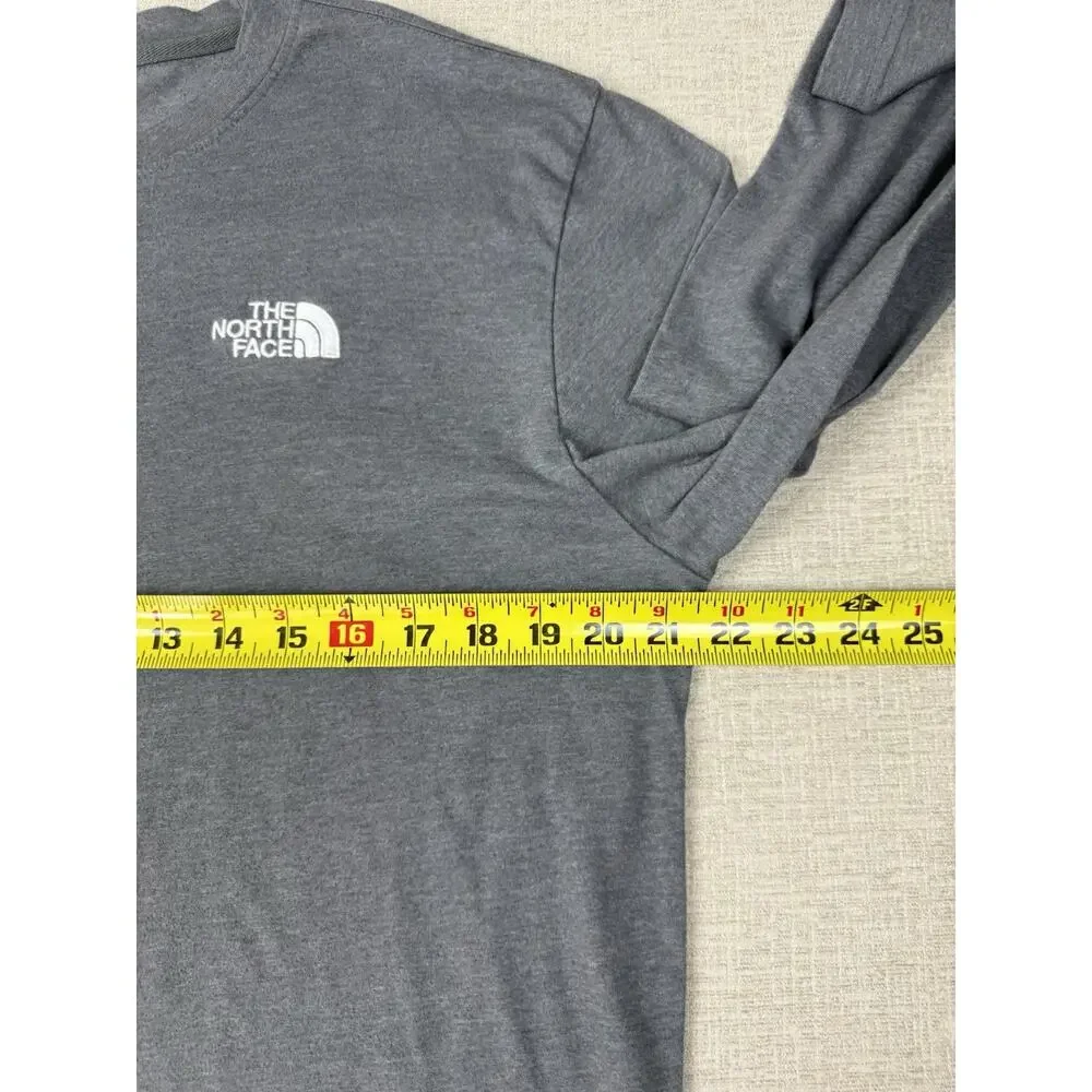 The North Face Long Sleeve Logo T-Shirt Gray Men’s Medium Crew Neck Graphic Tee